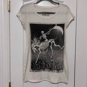 All Saints Rare Laurie Lipton Four Horsemen T'shirt UK10